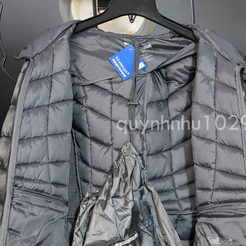 Women Bernardo Ladies Packable Quilted Jacket in charcoal color . - Picture 8 of 10